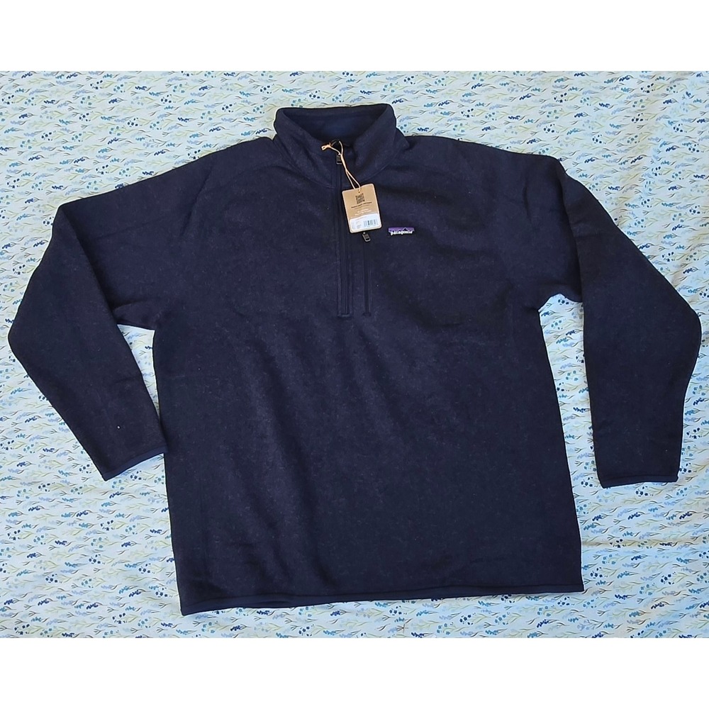 Patagonia Mens Better‎ Sweater 1/4 Zip Fleece Pullover New Navy XXL 25523 NENA